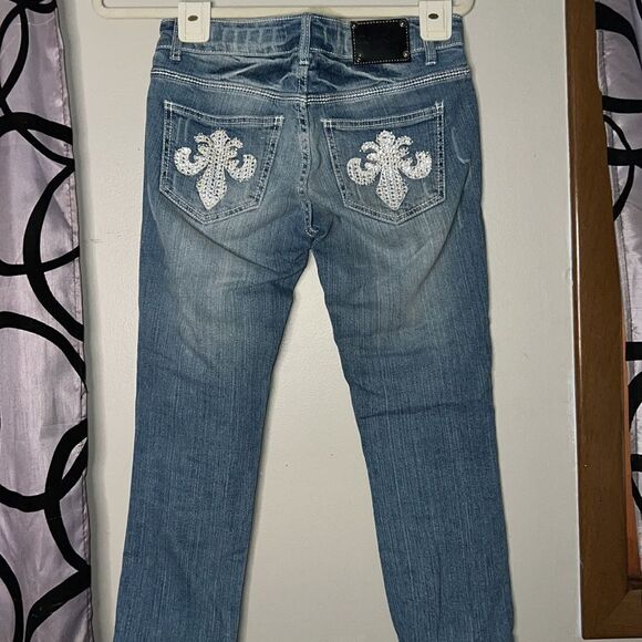 Red River Jeans embellished, distressed, cropped jeans, size 3 - Picture 12 of 12